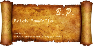 Brich Paméla névjegykártya